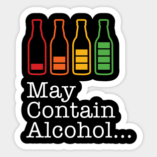 May Contain Alcohol Sticker